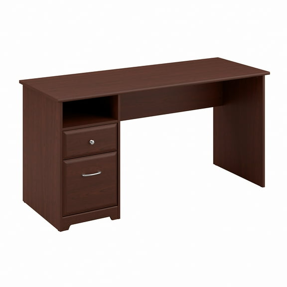 Bush Furniture Cabot 60" Computer Desk with Storage, Harvest Cherry