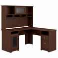 thumbnail image 1 of Bush Furniture Cabot 60" L Desk and Hutch with Storage, Harvest Cherry, 1 of 11