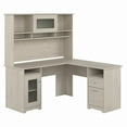 thumbnail image 1 of Bush Furniture Cabot 60" L Desk and Hutch with Storage, Linen White Oak, 1 of 6