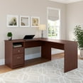 thumbnail image 1 of Bush Furniture Cabot 60W L Shaped Computer Desk with Drawers in Harvest Cherry, 1 of 8