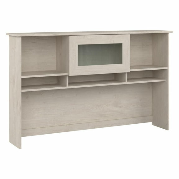 Bush Furniture Cabot Hutch for L Desk or Corner Desk, Linen White Oak