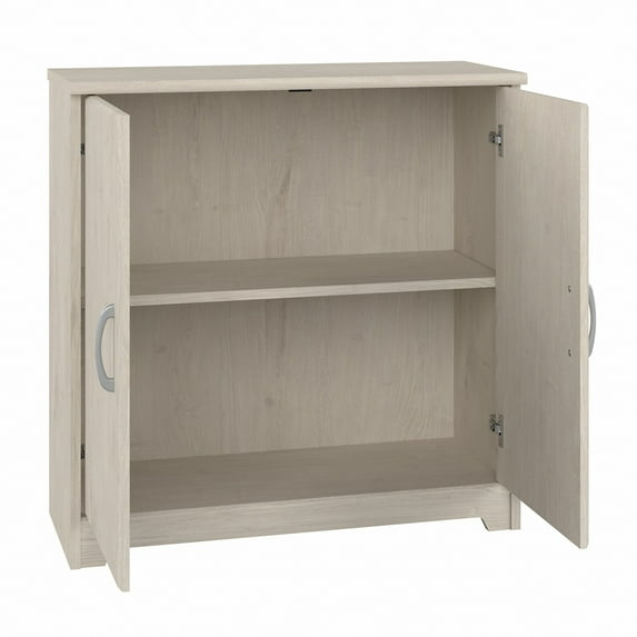Bush Furniture Cabot Small Bathroom Cabinet in Linen White Oak - Engineered Wood