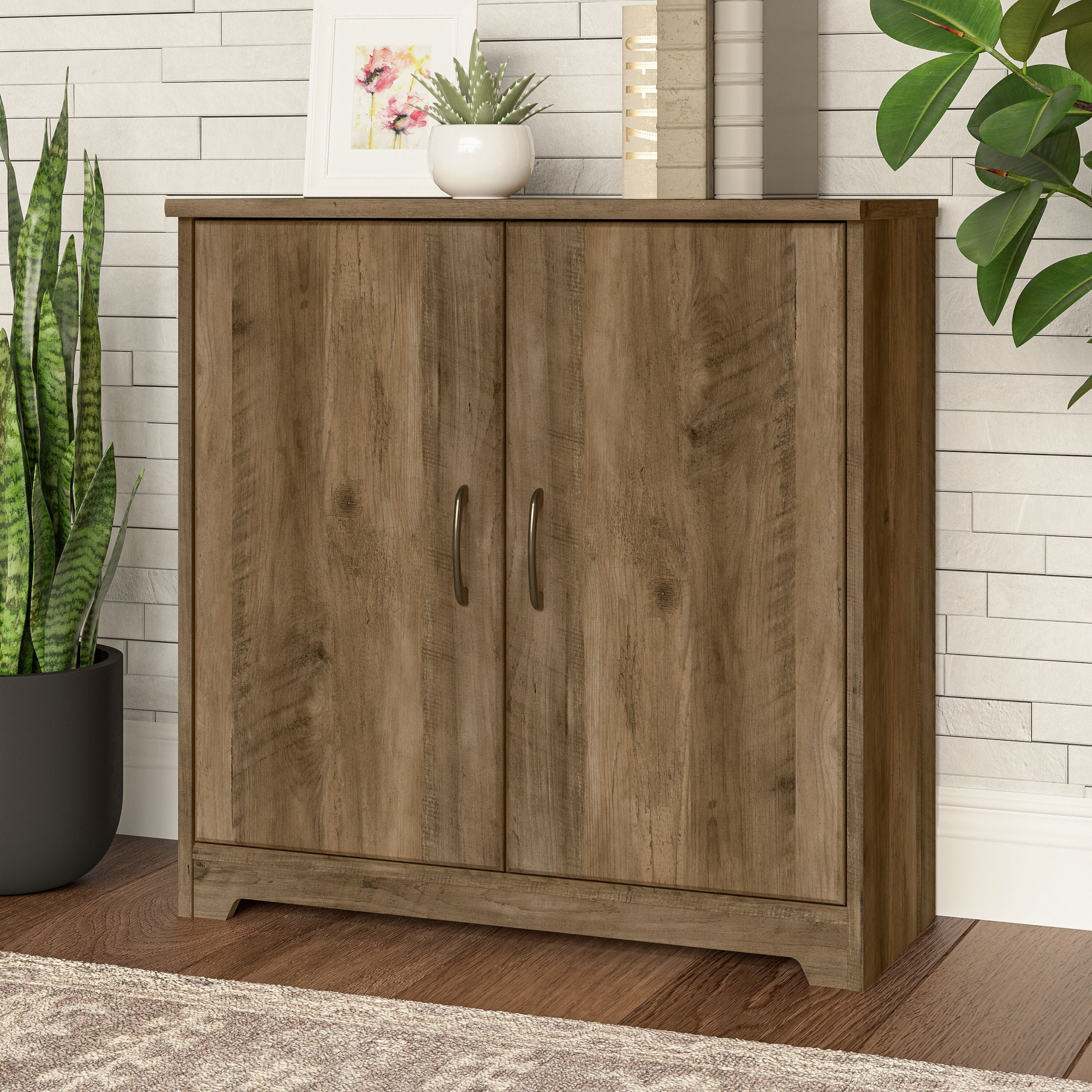 Bush Furniture Cabot Small Storage in Reclaimed Pine