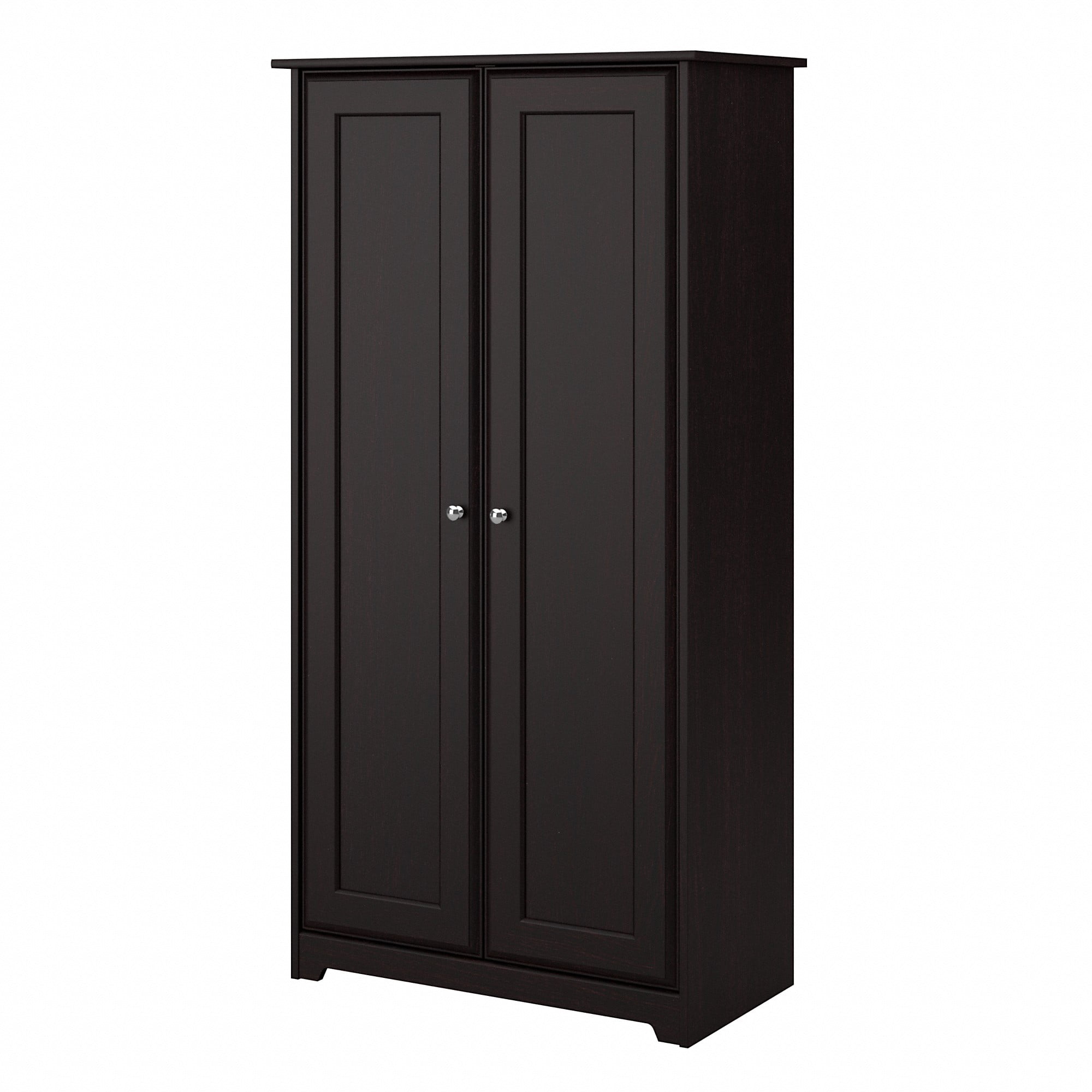 Bush furniture cabot tall storage on sale cabinet with doors in espresso oak