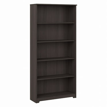 Bush Furniture Cabot Tall 5 Shelf Bookcase, Heather Gray