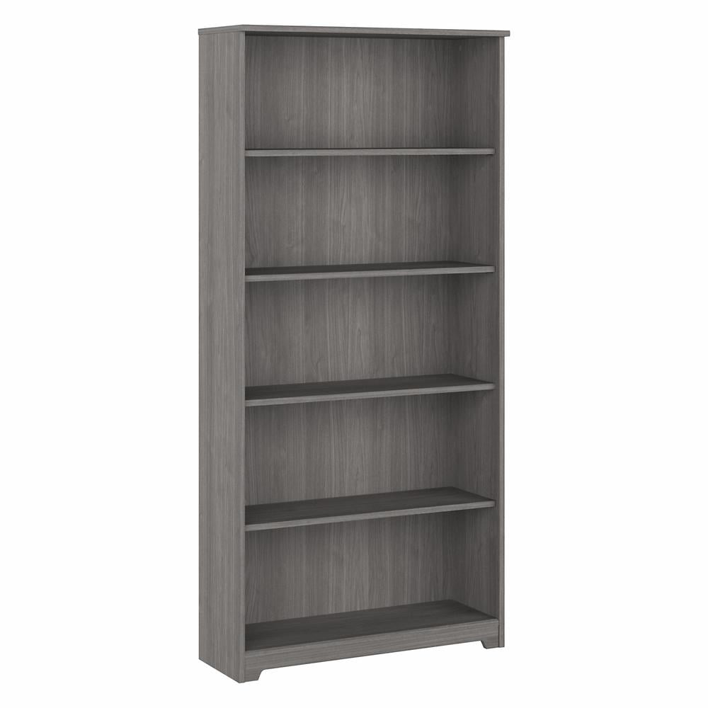 Adjustable Modern Gray 5-Shelf Traditional Bookcase