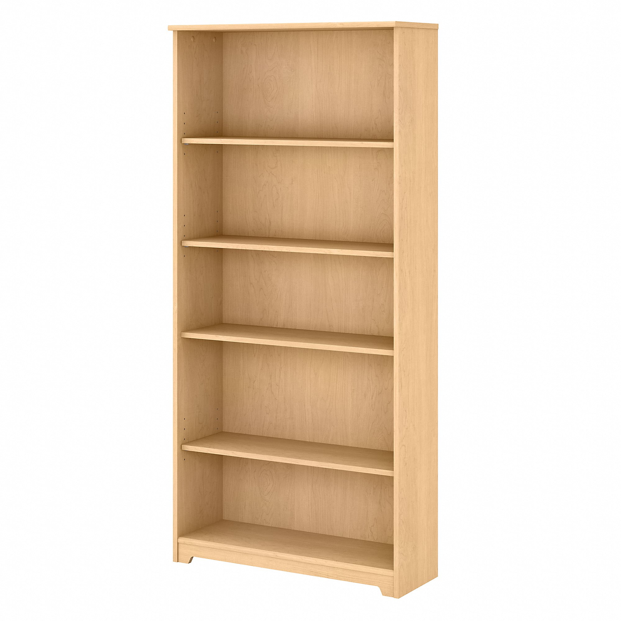 Bush Furniture Cabot Tall 5 Shelf Bookcase, Natural Maple