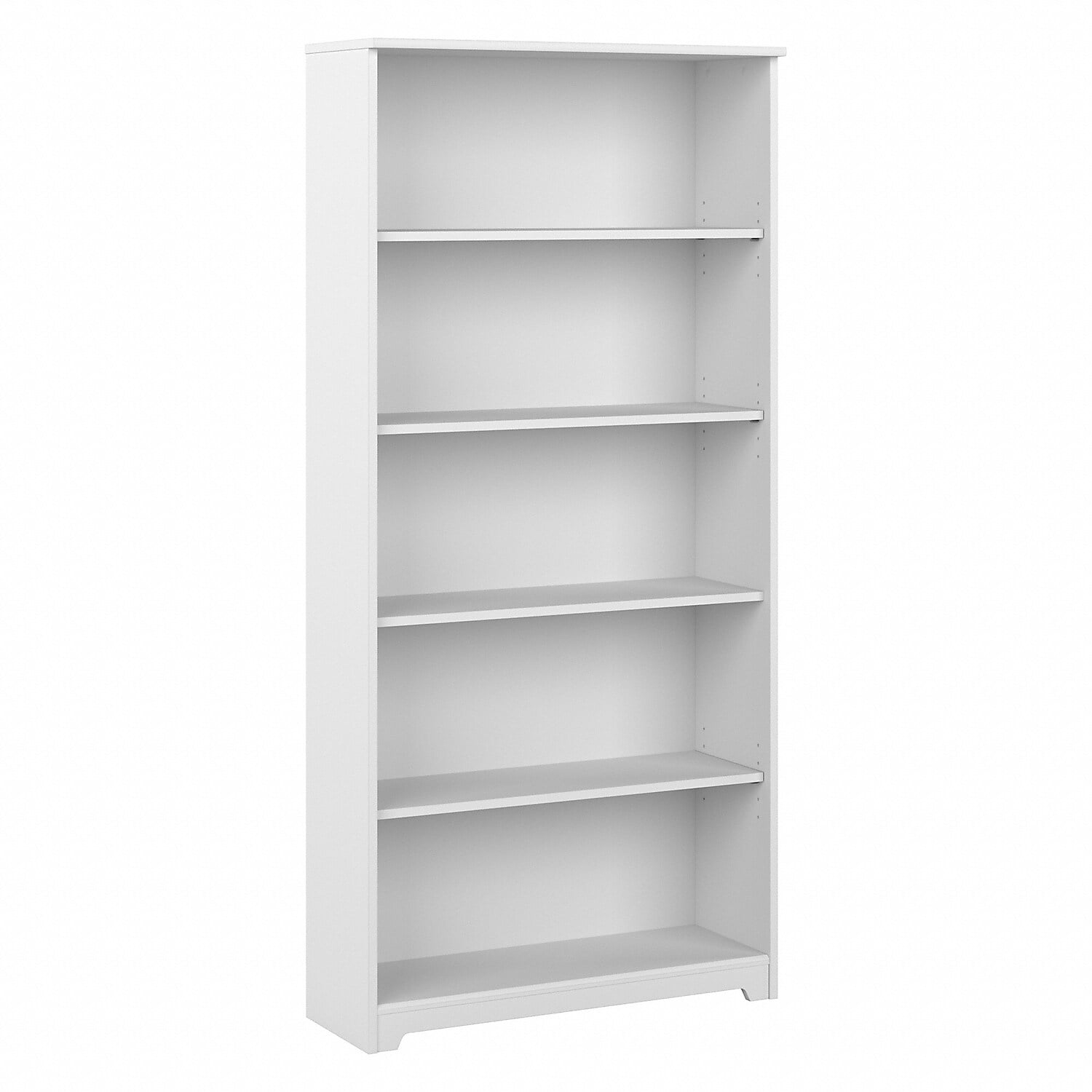 Bush Furniture Cabot Tall 5 Shelf Bookcase, White