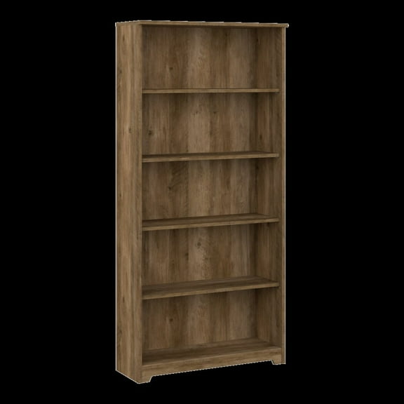 Bush Furniture Cabot Tall 5 Shelf Bookcase in Reclaimed Pine