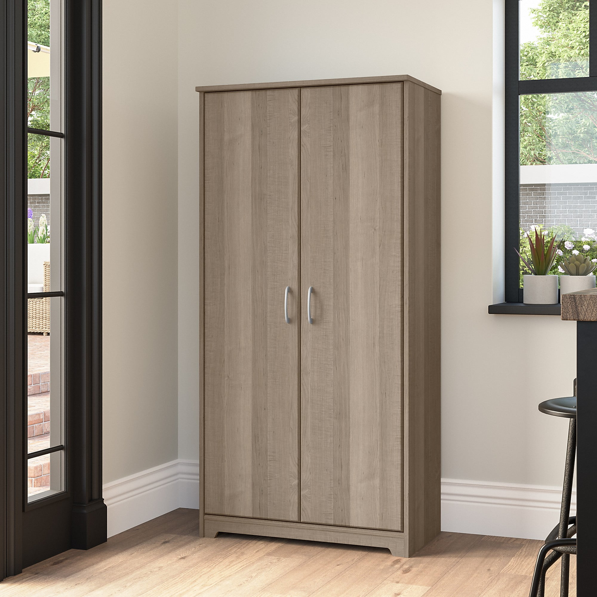 Bush Furniture Cabot Small Storage Cabinet with Doors - Ash Gray