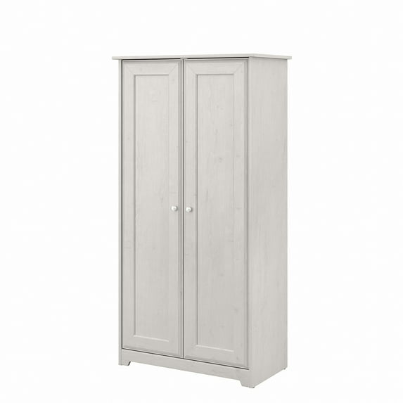 Bush Furniture Cabot Tall Storage Cabinet with Doors, Linen White Oak