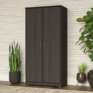 Bush Furniture Cabot Small Storage Cabinet with Doors in Espresso Oak ...
