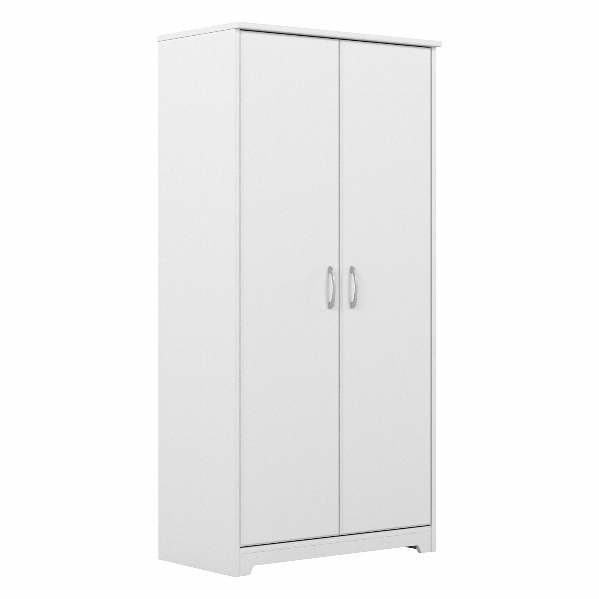Bush Furniture Cabot Tall Storage with Doors in White
