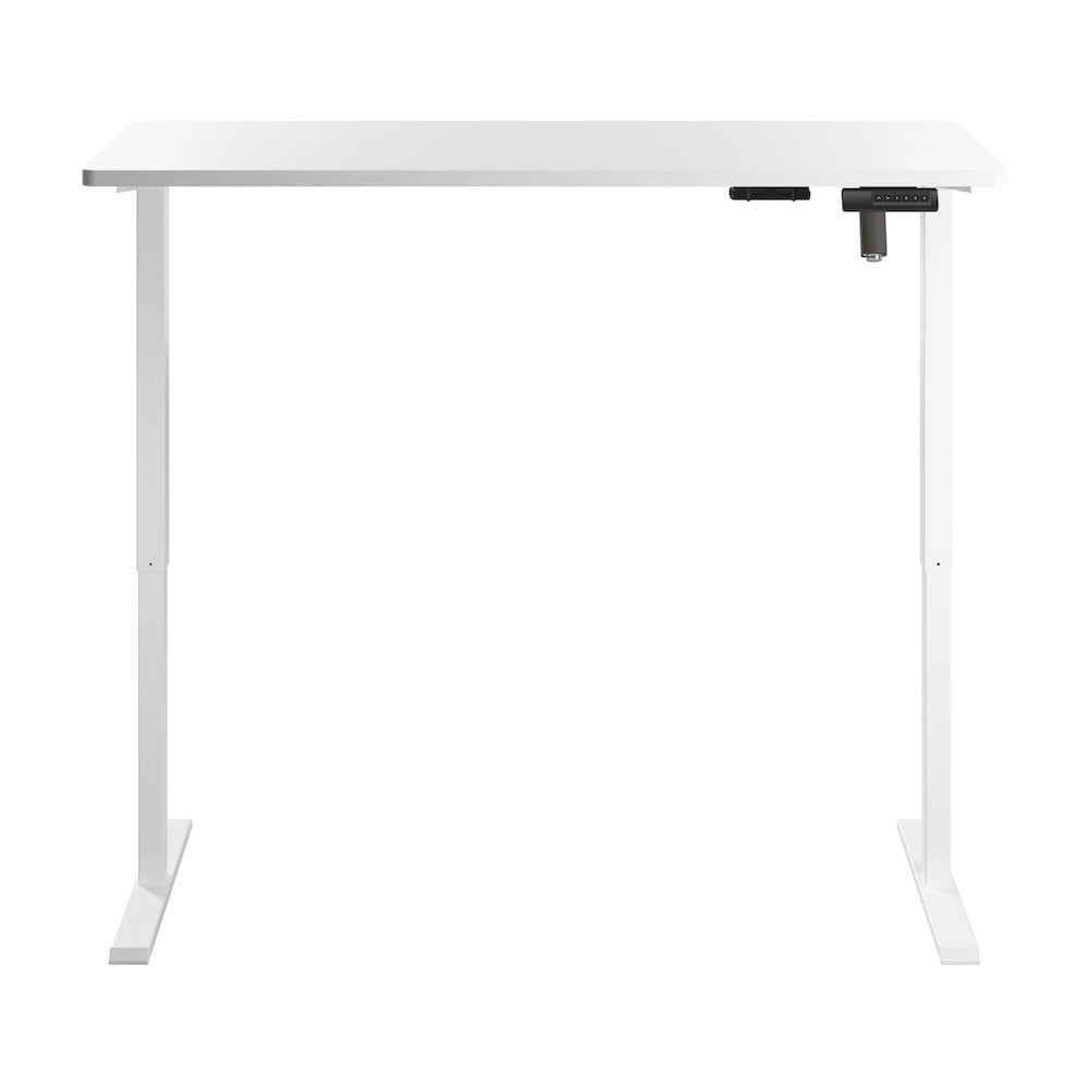 Basic White Adjustable Height Standing Desk with White Frame