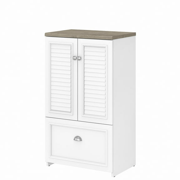 Bush Furniture Fairview 2 Door Storage Cabinet with File Drawer