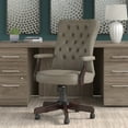thumbnail image 1 of Bush Furniture Fairview High Back Tufted Office Chair with Arms in Washed Gray Leather, 1 of 3