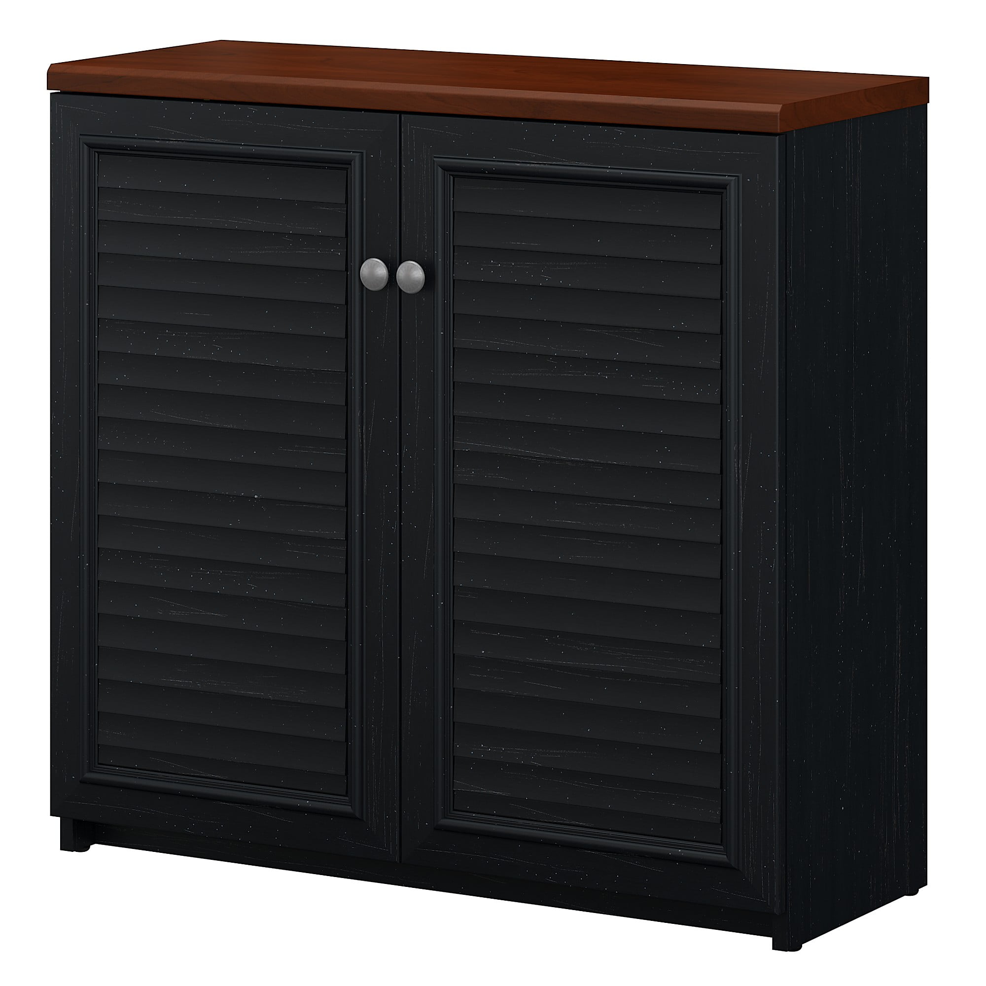 Bush Furniture Fairview Small Storage with Doors in Antique