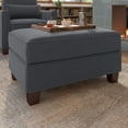 thumbnail image 1 of Bush Furniture Flare Storage Ottoman in Dark Gray Microsuede, 1 of 5