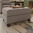 thumbnail image 1 of Bush Furniture Flare Storage Ottoman in Tan Microsuede, 1 of 5