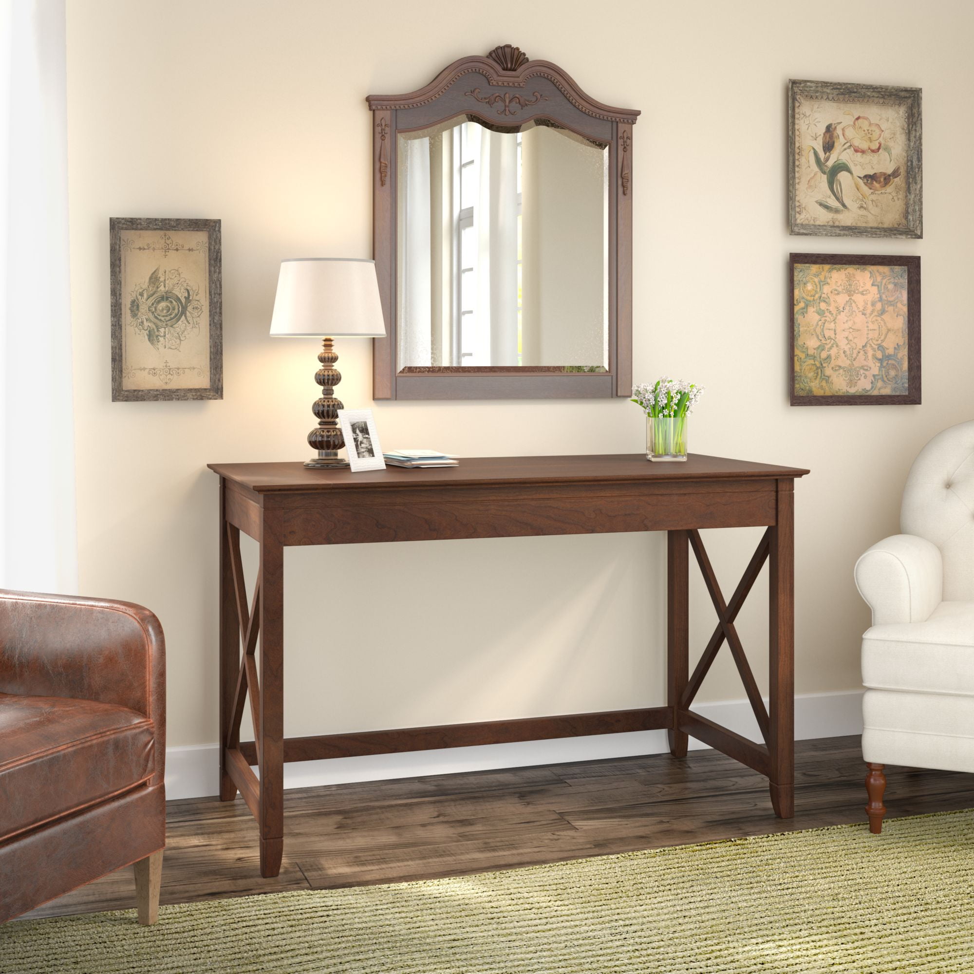 Bing Cherry 48" Wood Transitional Home Office Desk