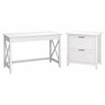 thumbnail image 1 of Bush Furniture Key West 48W Writing Desk with 2 Drawer Lateral File Cabinet, 1 of 5