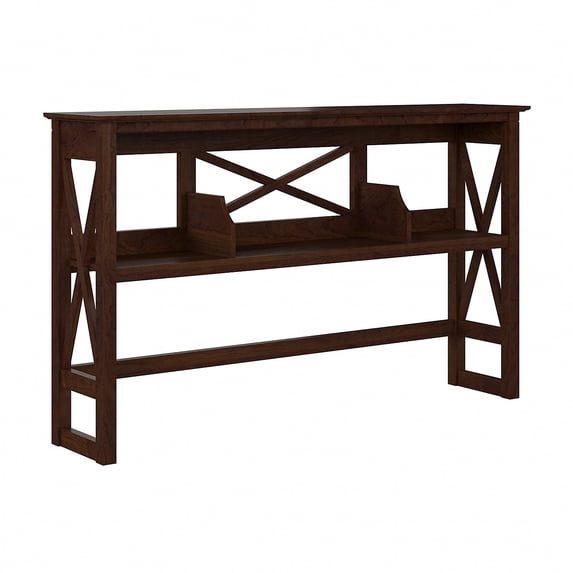 Bush® Furniture Key West 60"W Desk Hutch, Bing Cherry, Standard Delivery