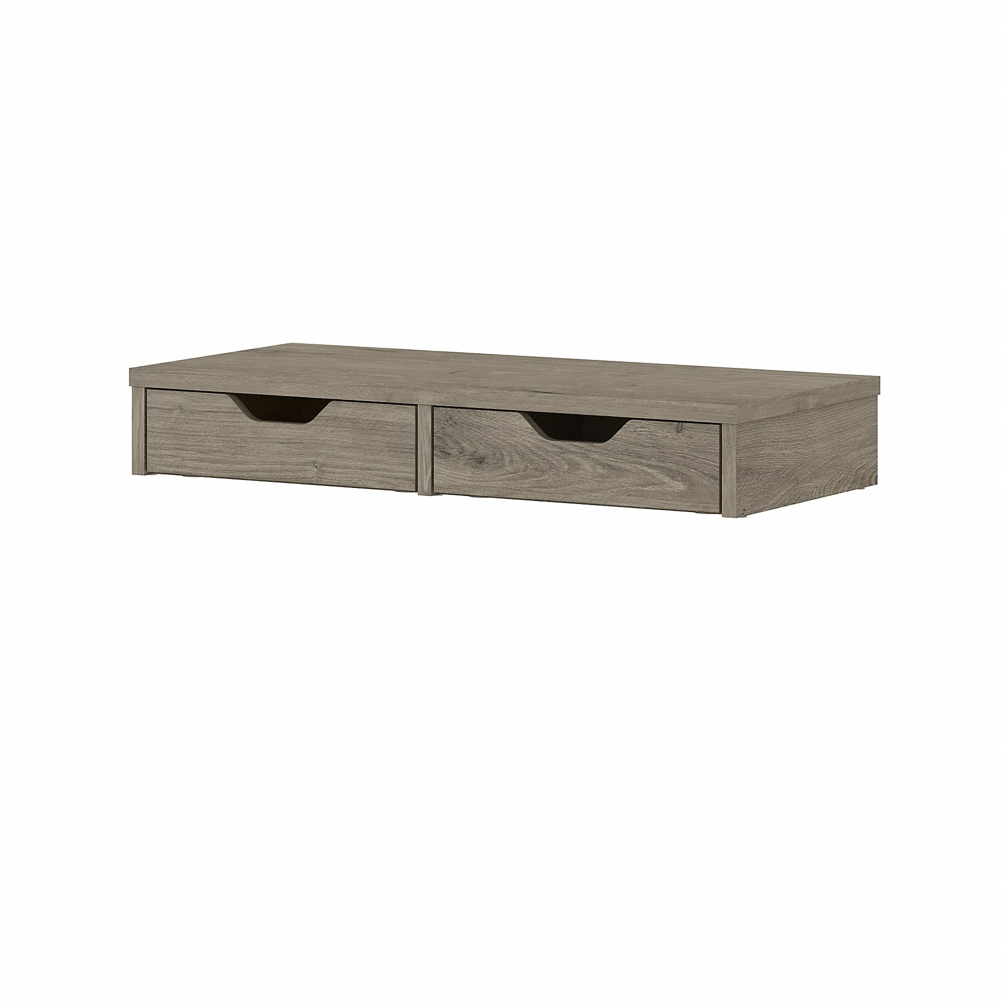 Bush Furniture Key West Desktop Organizer with Drawers in Shiplap Gray