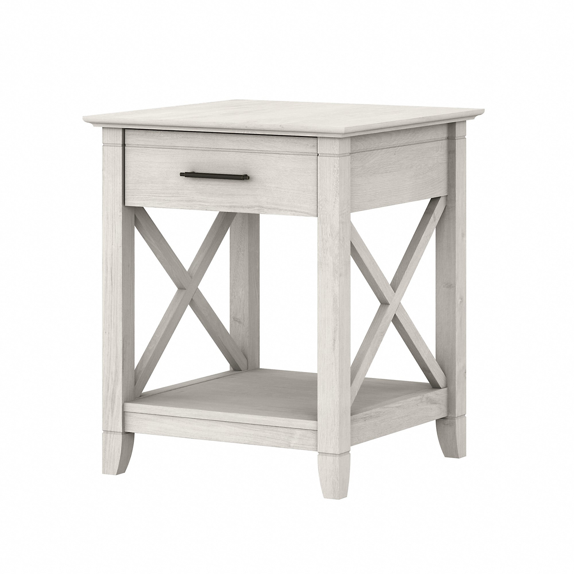 Bush Furniture Key West End Table, Washed Gray