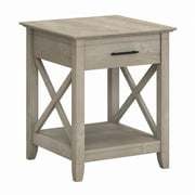 Bush Furniture Key West End Table, Washed Gray