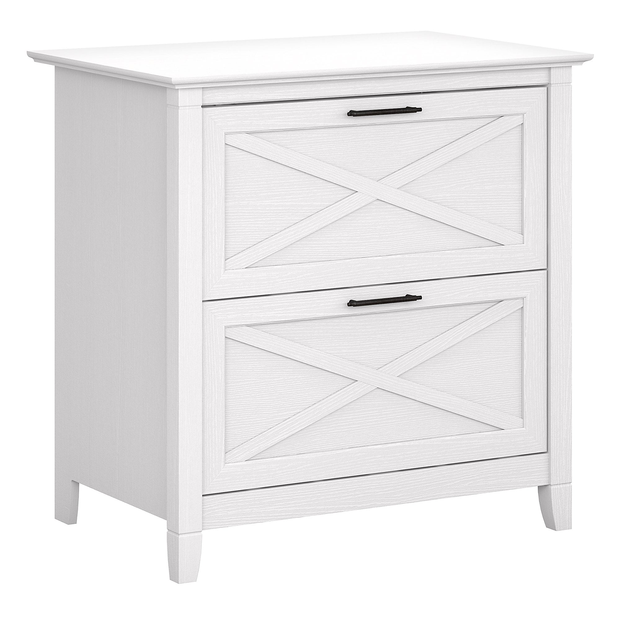 Bush furniture stanford 2 drawer lateral file cabinet in antique black and hansen cherry discount