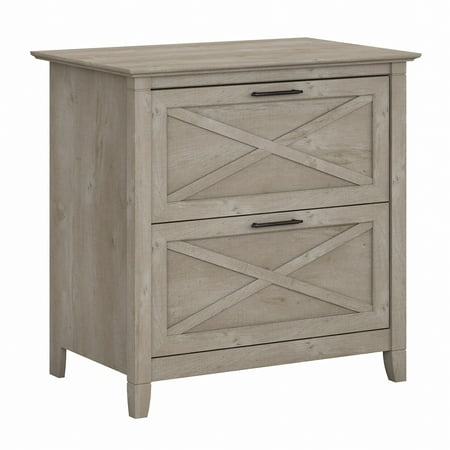 Bush Furniture Key West Lateral File Cabinet, 2 Drawer, Washed Gray