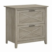 Bush Furniture Key West Lateral File Cabinet, 2 Drawer, Washed Gray