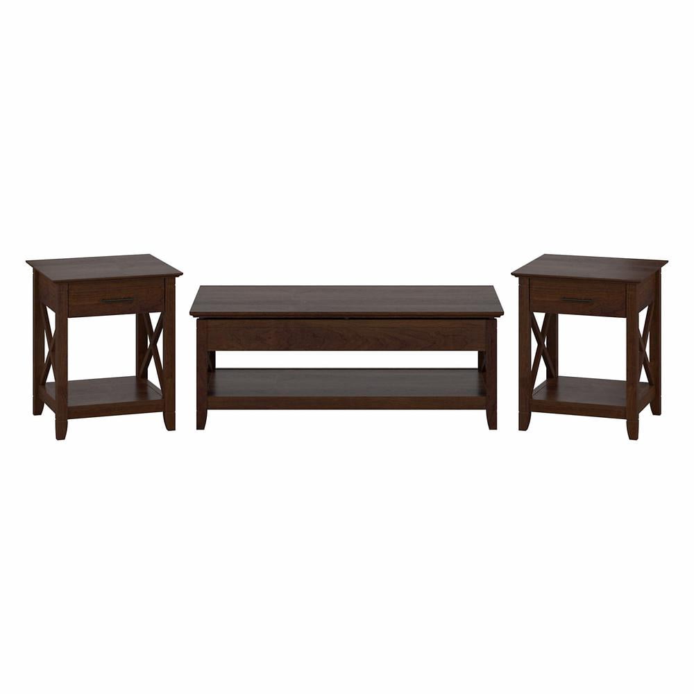 Bush Furniture Key West Lift Top Coffee Table Desk with End Tables by ...