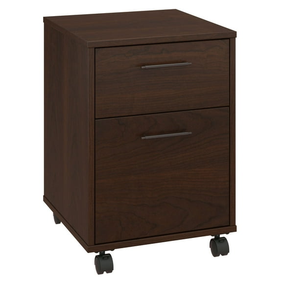 Bush Furniture Key West Mobile File Cabinet, 2 Drawer, Bing Cherry