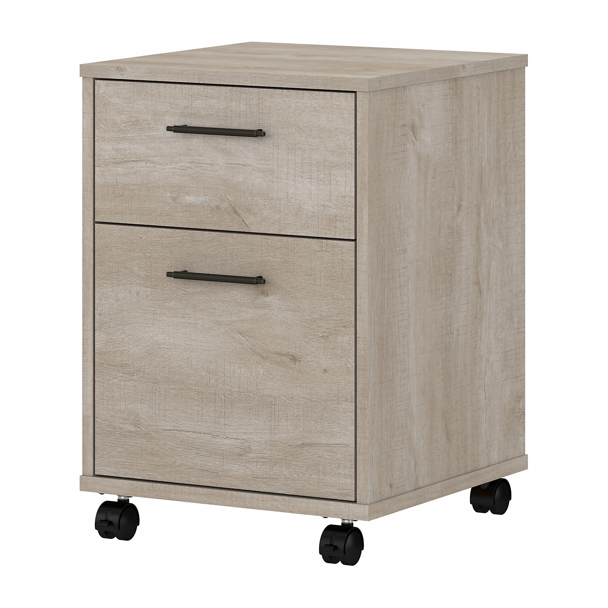 Bush Furniture Refinery Lateral File in Rustic Gray