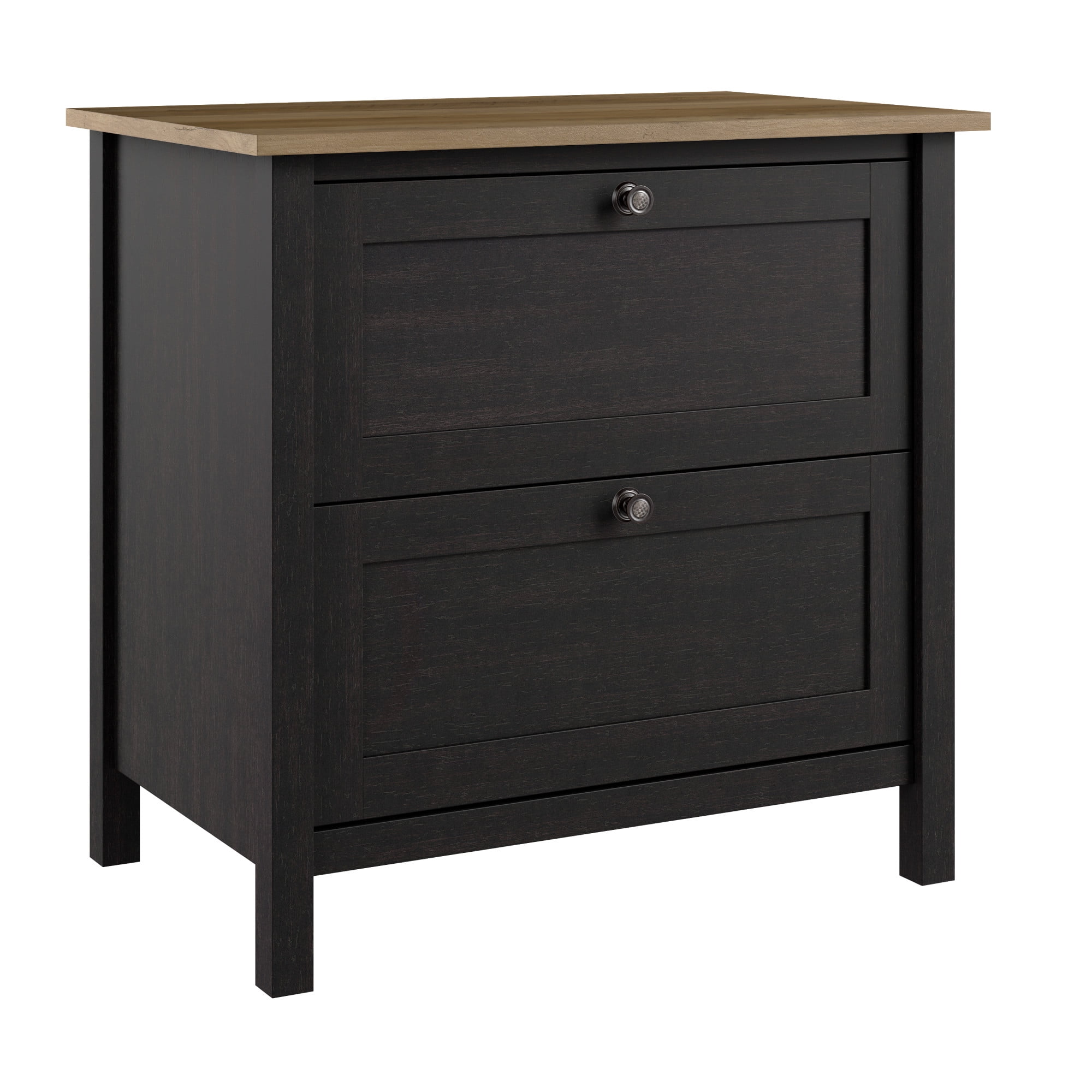 Bush Furniture Mayfield 2 Drawer Lateral File in Vintage Black