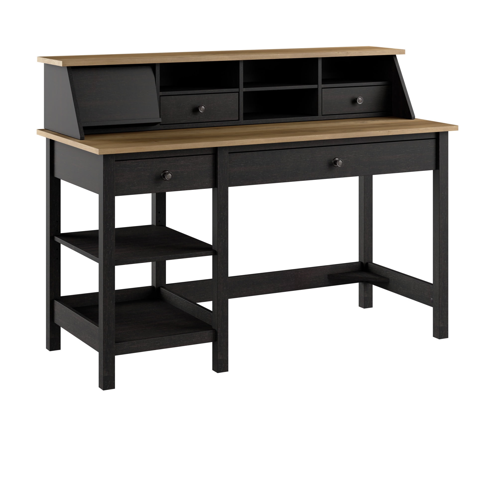 Bush Furniture Mayfield 54W Computer Desk with Shelves and Desktop ...