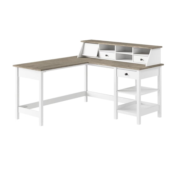 Bush Furniture Mayfield 60W L Shaped Computer Desk with Desktop Organizer