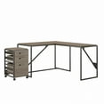 thumbnail image 1 of Bush Furniture Refinery 50W L Shaped Industrial Desk with 3 Drawer Mobile File Cabinet, 1 of 9