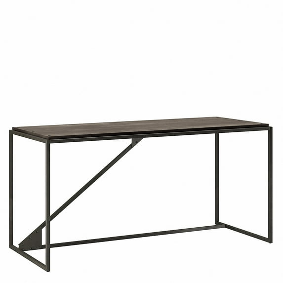 Bush Furniture Refinery 62W Industrial Desk, Gray/Brown