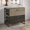 Bush Furniture Refinery Lateral File in Rustic Gray