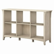 Bush Furniture Salinas 6 Cube Bookcase Organizer, Antique White