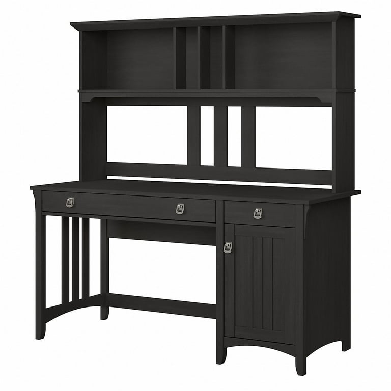 Bush furniture salinas computer desk with hutch in vintage hot sale black