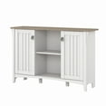 thumbnail image 1 of Bush Furniture Salinas Accent Storage Cabinet with Doors, Pure White & Shiplap Gray, 1 of 8