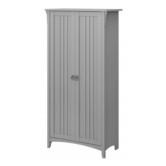 Bush Furniture Salinas Kitchen Pantry Cabinet with Doors in Cape Cod Gray