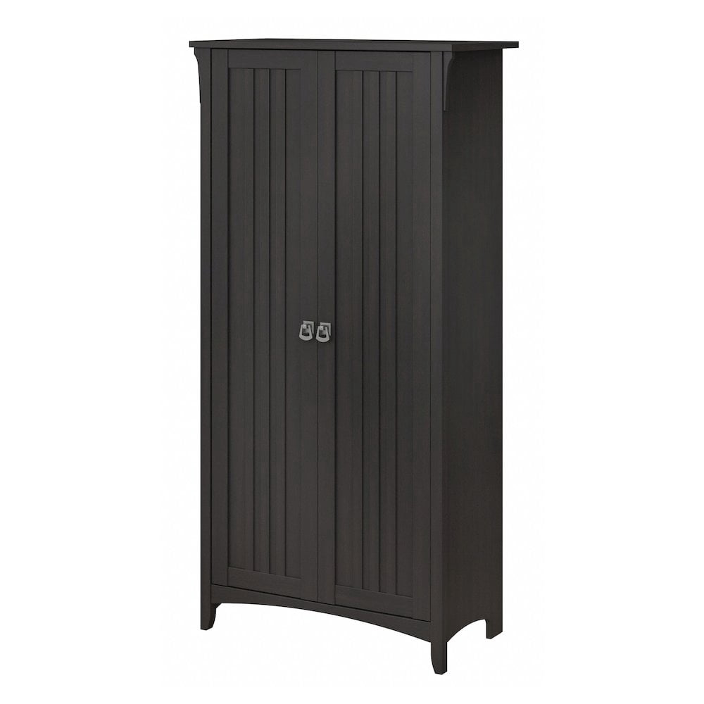Bush Furniture Salinas Kitchen Pantry Cabinet with Doors in Vintage Black