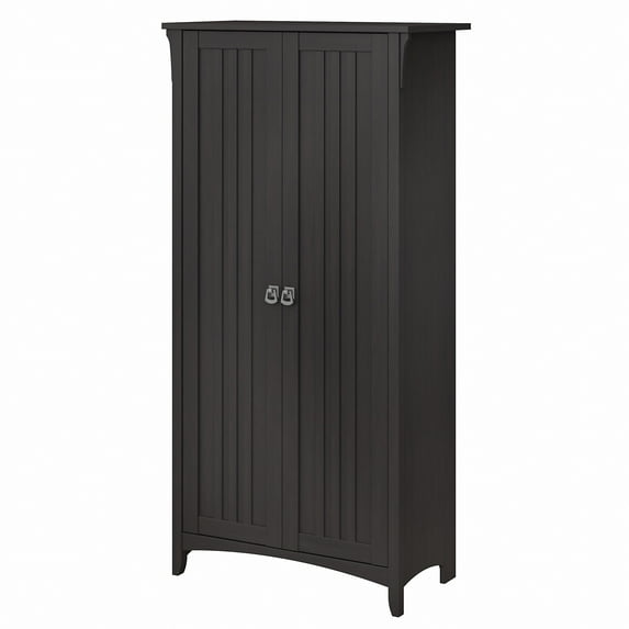 Bush Furniture Salinas Tall Storage Cabinet with Doors, Vintage Black