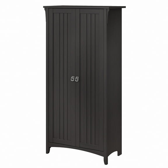 Bush Furniture Salinas Tall Storage Cabinet with Doors, Vintage Black