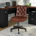 thumbnail image 1 of Bush Furniture Saratoga Mid Back Tufted Office Chair in Harvest Cherry Leather, 1 of 3