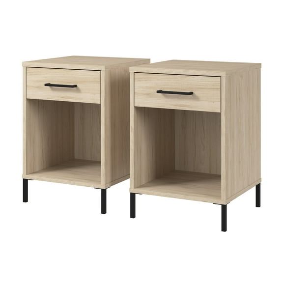 Bush Furniture Soho End Table (Set of 2) in Natural Elm